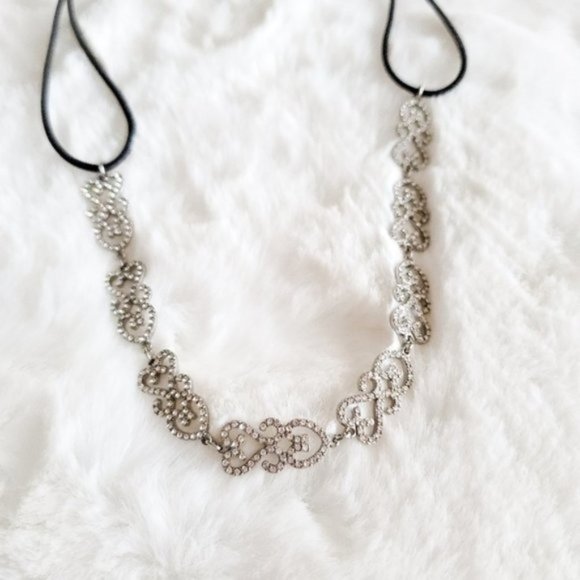 INC Silver-Tone & Rhinestone Headband NWT - Picture 2 of 4